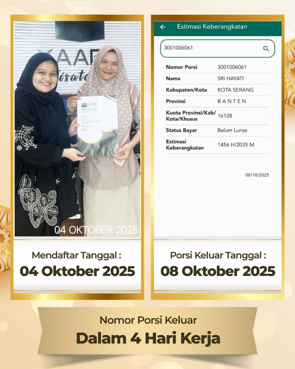 SPPH / bukti setoran Kemenhaj