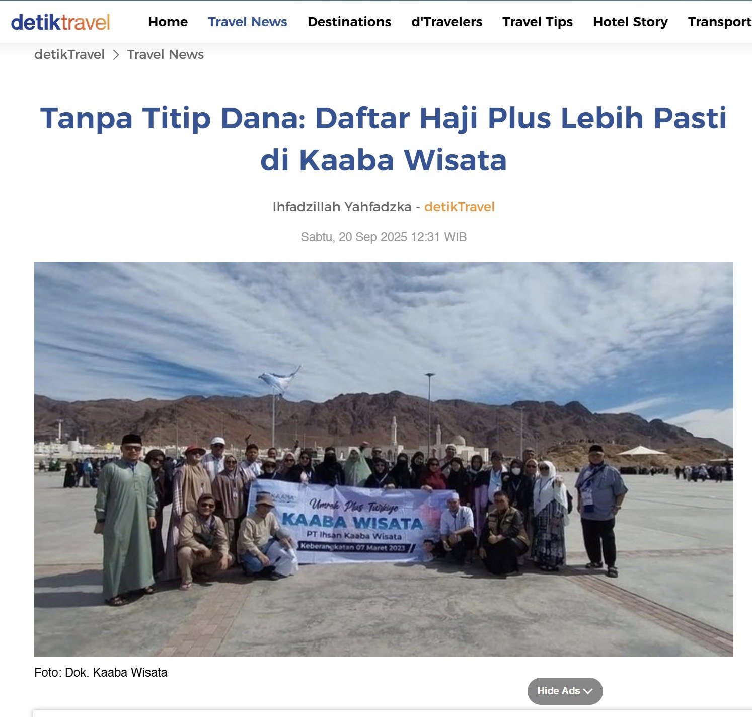 Jamaah Kaaba Wisata di Madinah — Liputan detikTravel